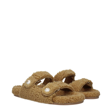 Jimmy Choo Brown Fabric Slipper