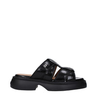 Ganni Black Fabric Slipper