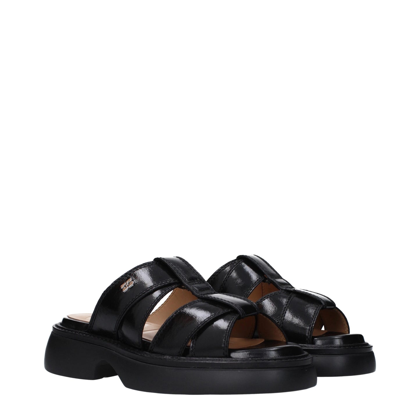 Ganni Black Fabric Slipper