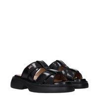 Ganni Black Fabric Slipper