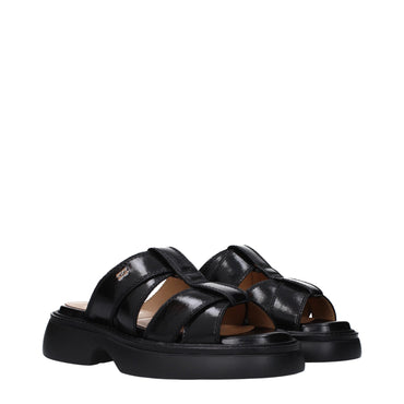 Ganni Black Fabric Slipper