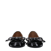 Ganni Black Leather Ballet Flat