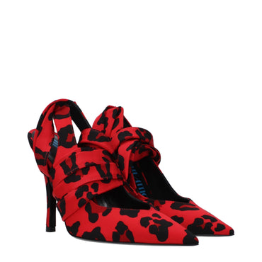 The Attico Red Fabric Sandal