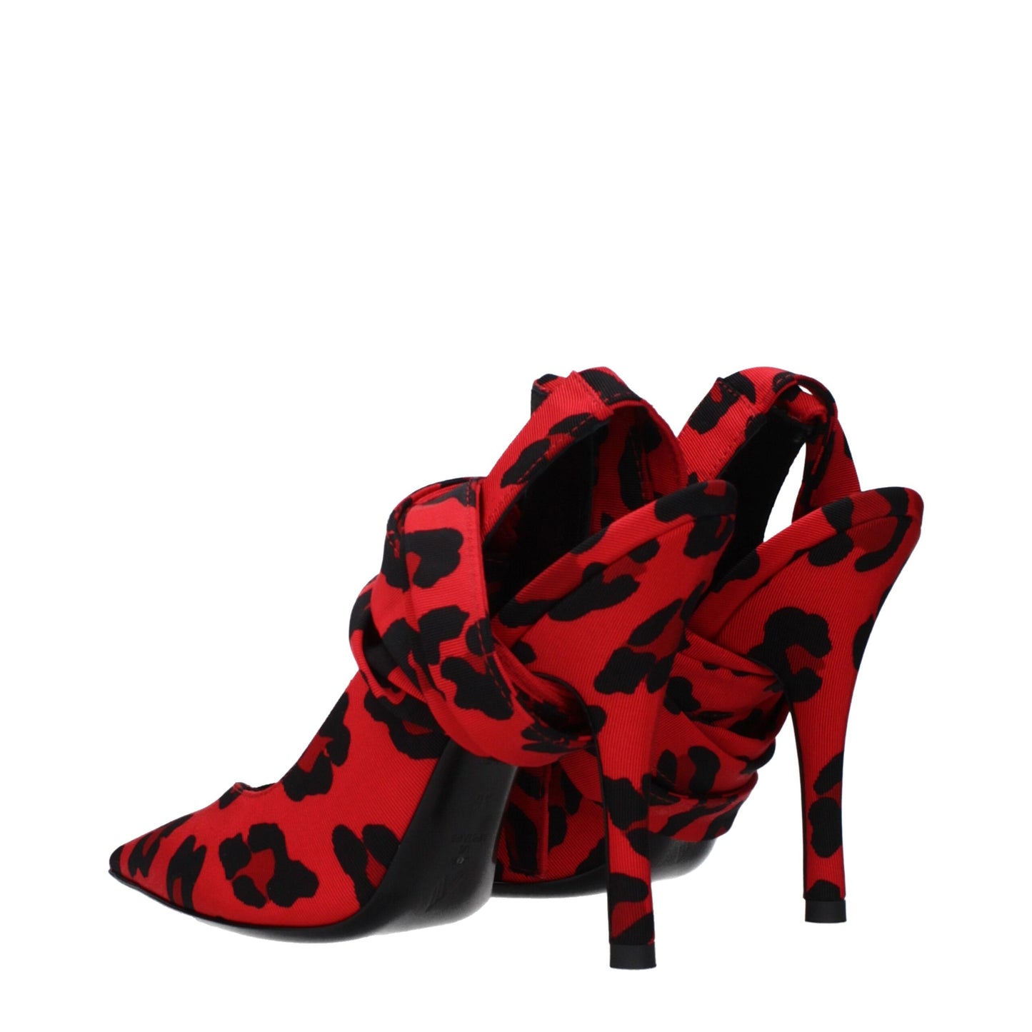 The Attico Red Fabric Sandal
