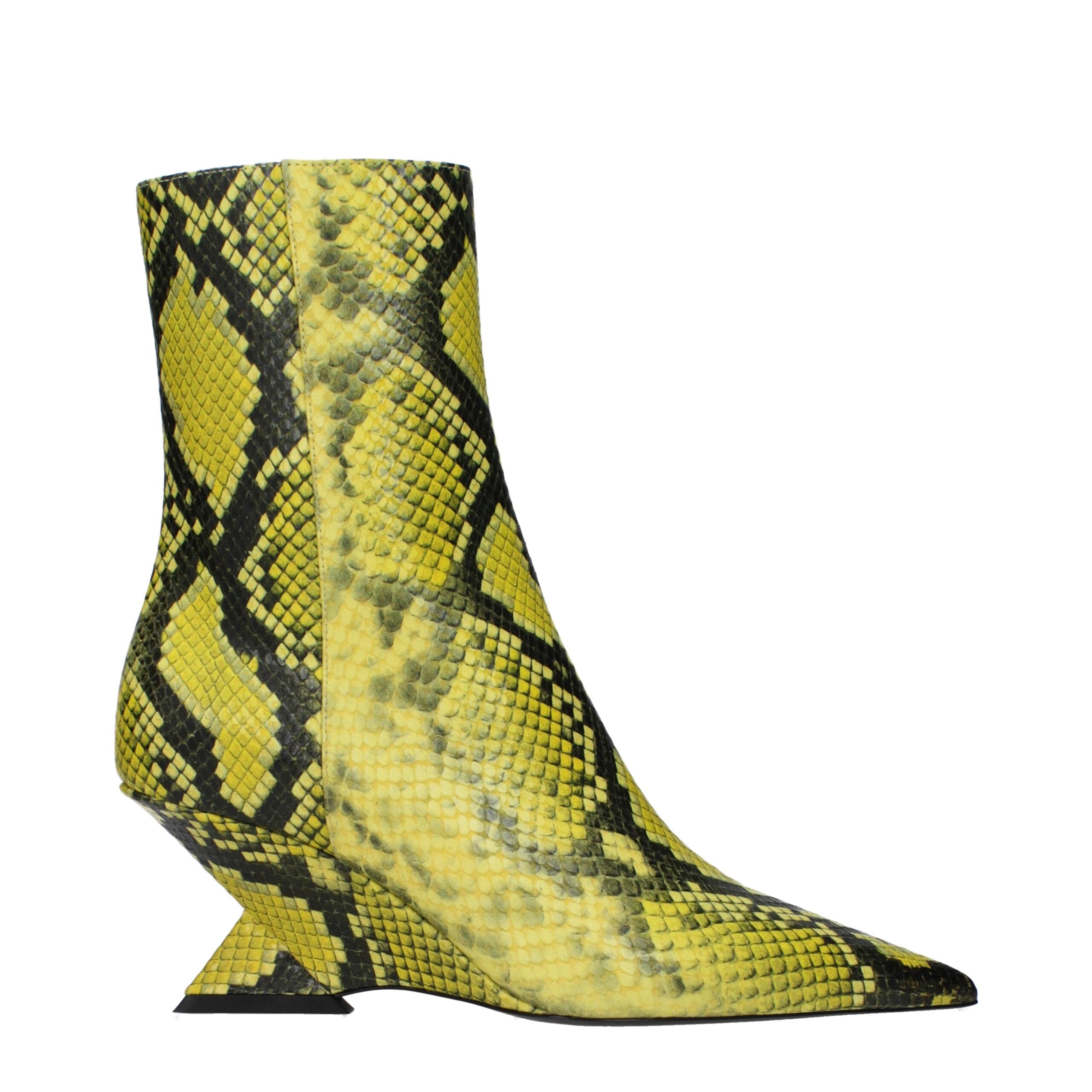 The Attico Yellow Leather Ankle