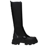 Ganni Black Leather Boot
