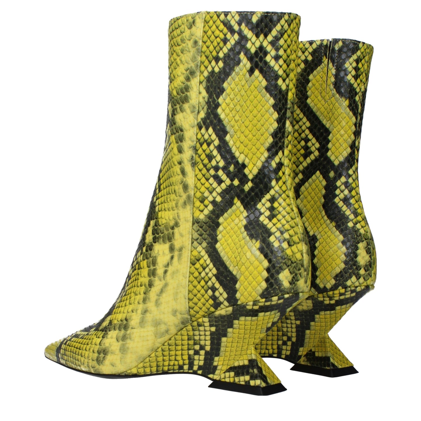 The Attico Yellow Leather Ankle