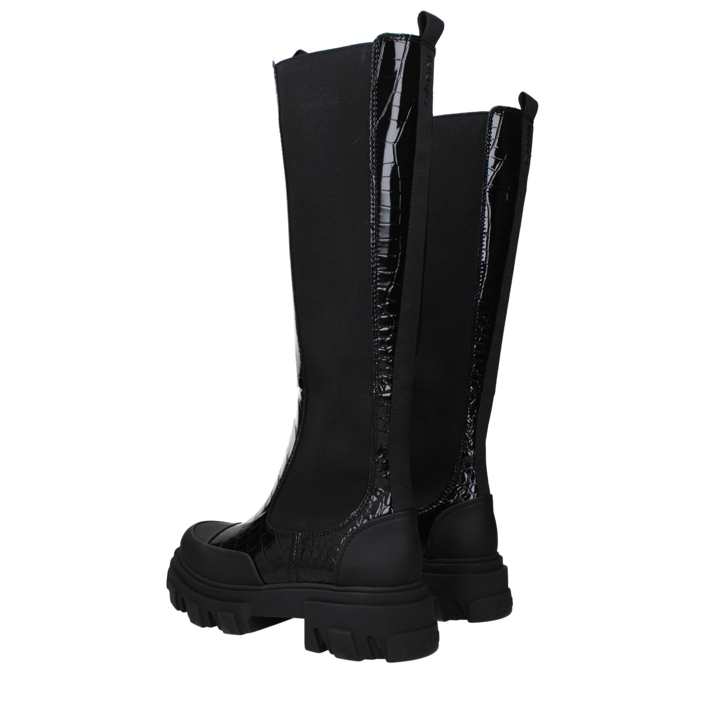 Ganni Black Leather Boot