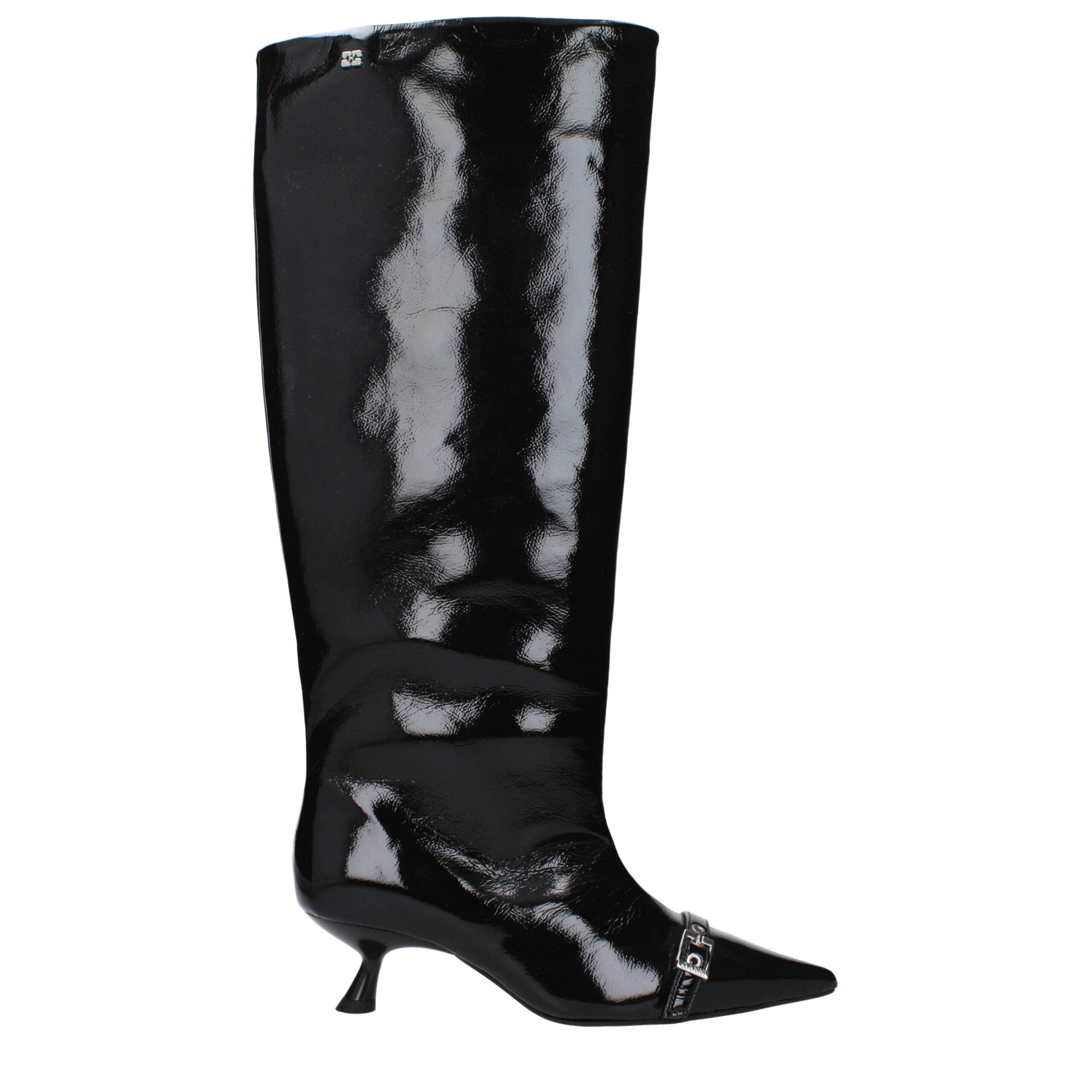 Ganni Black Leather Boot