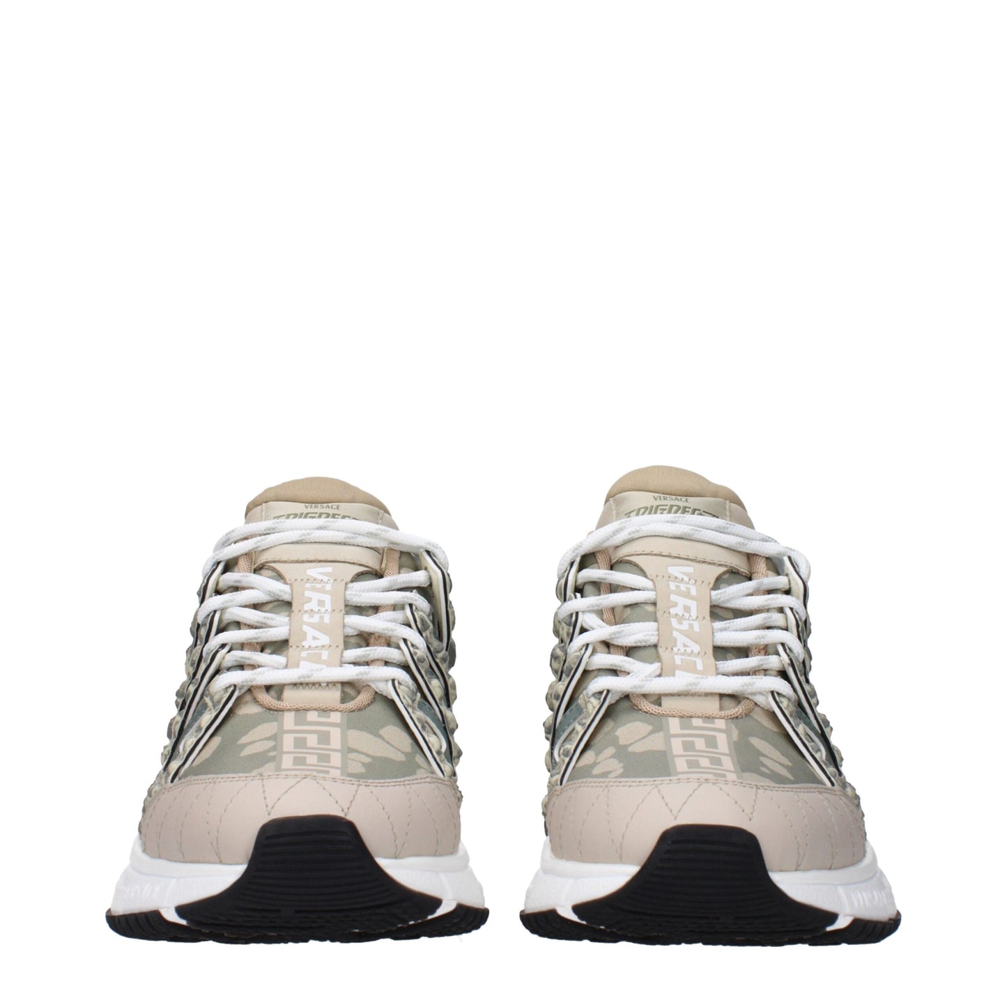 Versace Green Fabric Sneakers