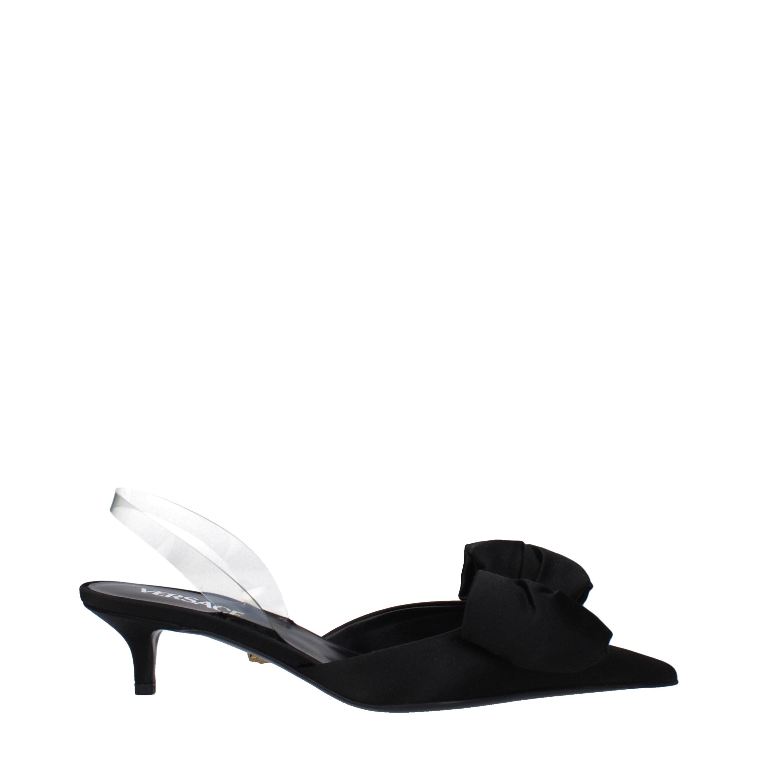 Versace Black Satin Sandal