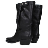 Isabel Marant Black Leather Ankle