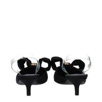 Versace Black Satin Sandal