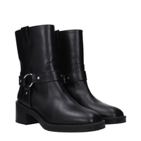 Stuart Weitzman Black Leather Ankle