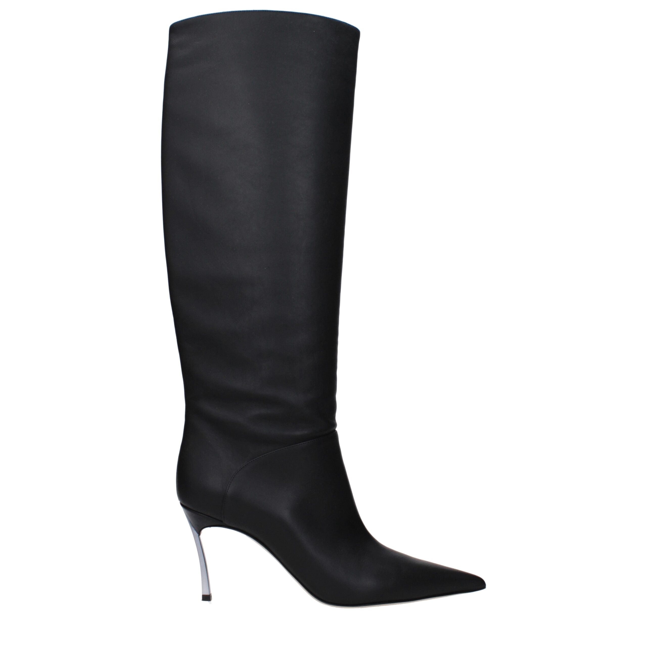 Casadei Black Leather Boot