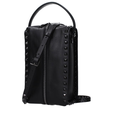 Valentino Garavani Black Leather Clutch Bag