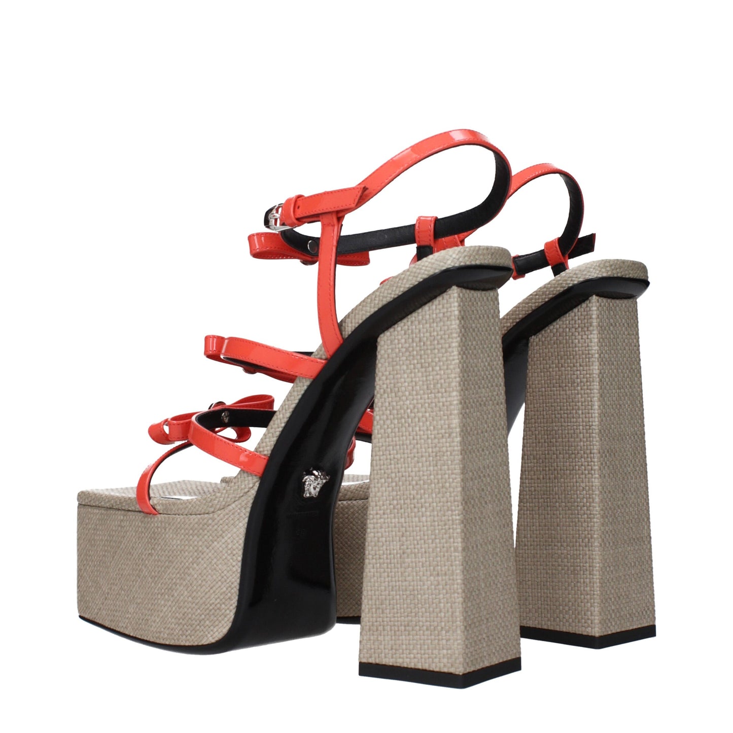 Versace Orange Leather Sandal