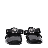 Versace Black Leather Ballet Flat