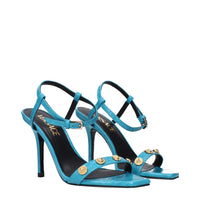 Versace Blue Leather Sandal
