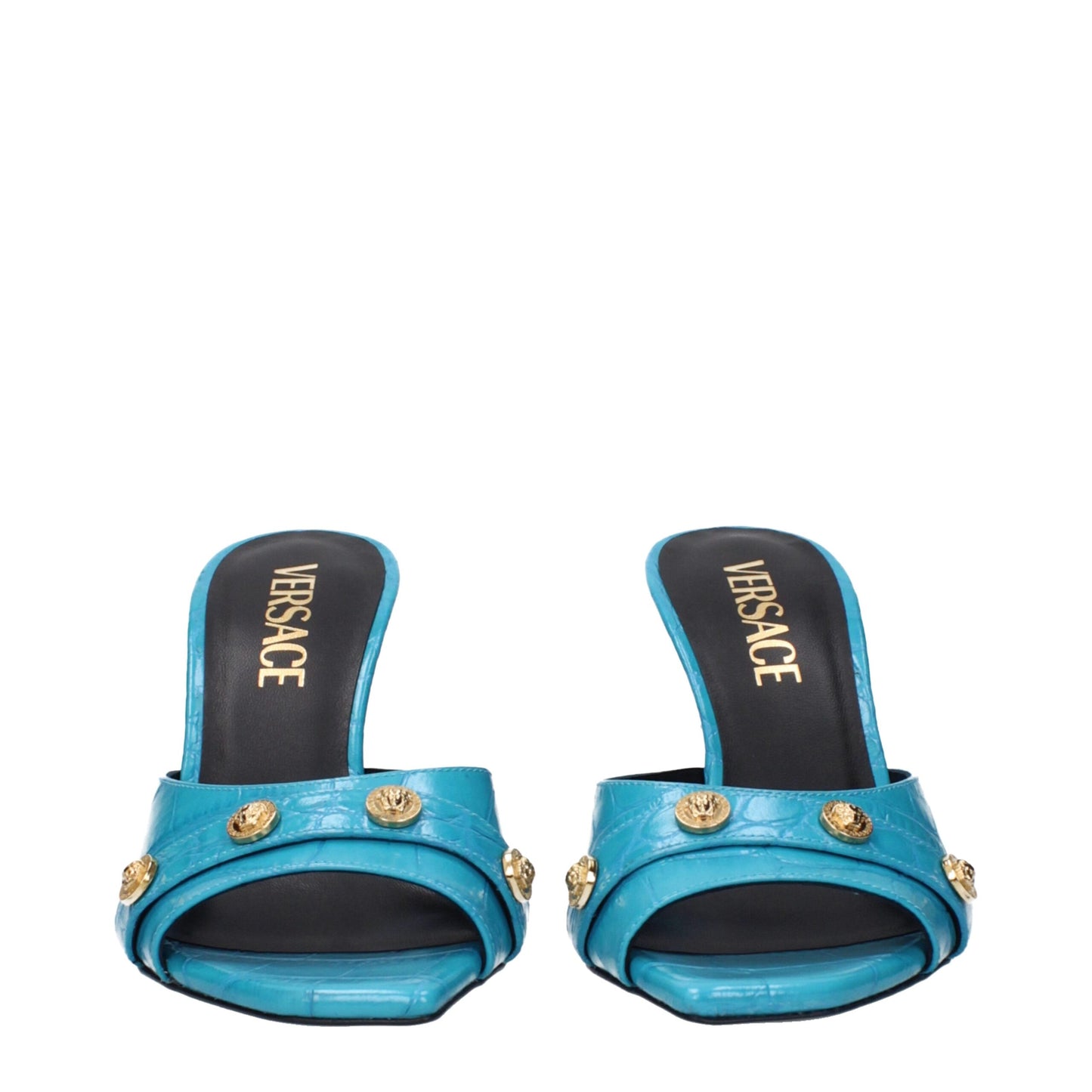 Versace Light Blue Leather Sandal