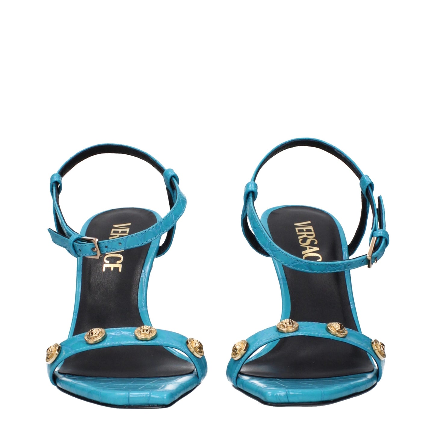 Versace Blue Leather Sandal