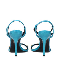 Versace Blue Leather Sandal