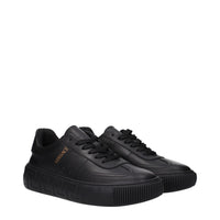 Versace Black Leather Sneakers