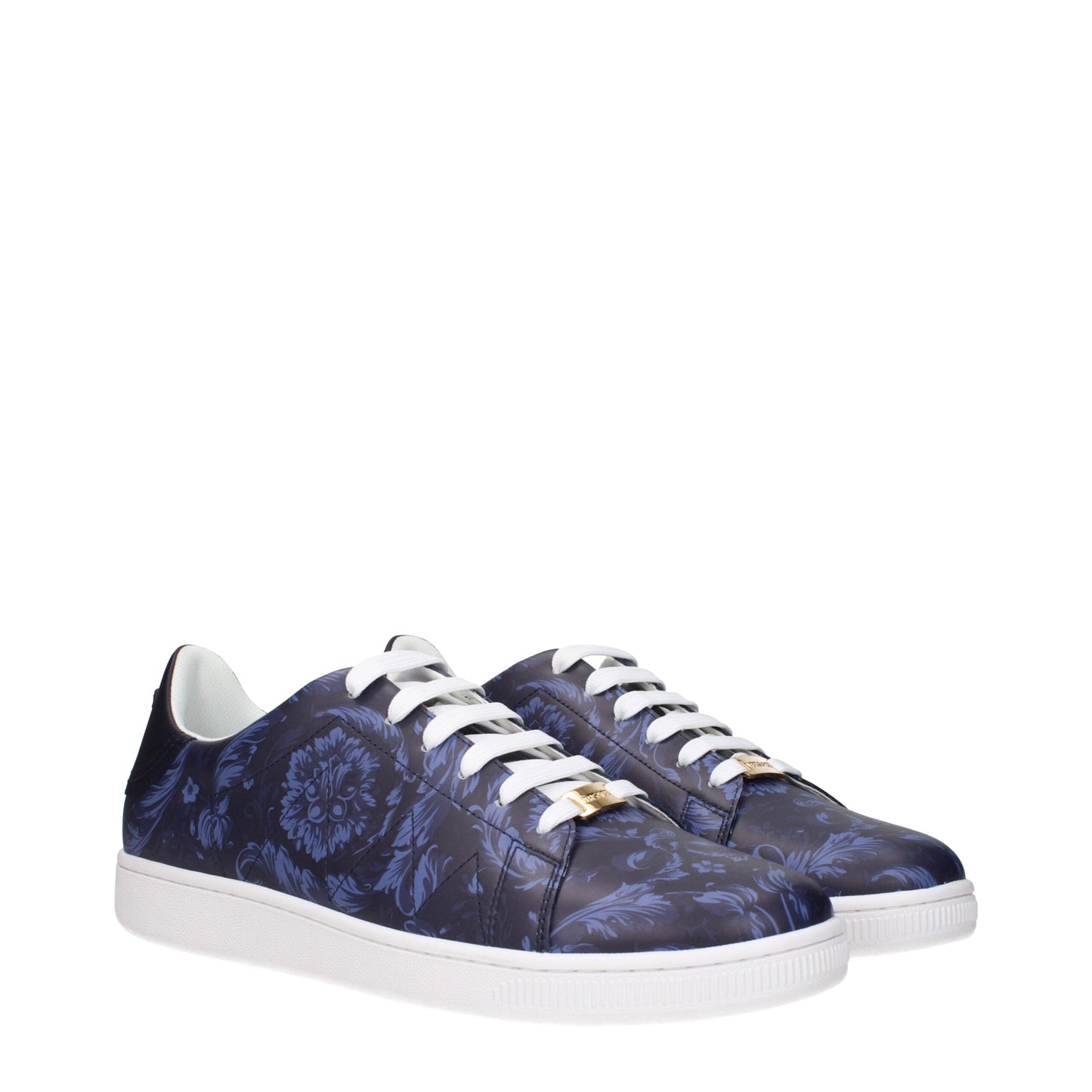 Versace Blue Leather Sneakers