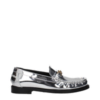 Versace Gray Leather Loafer