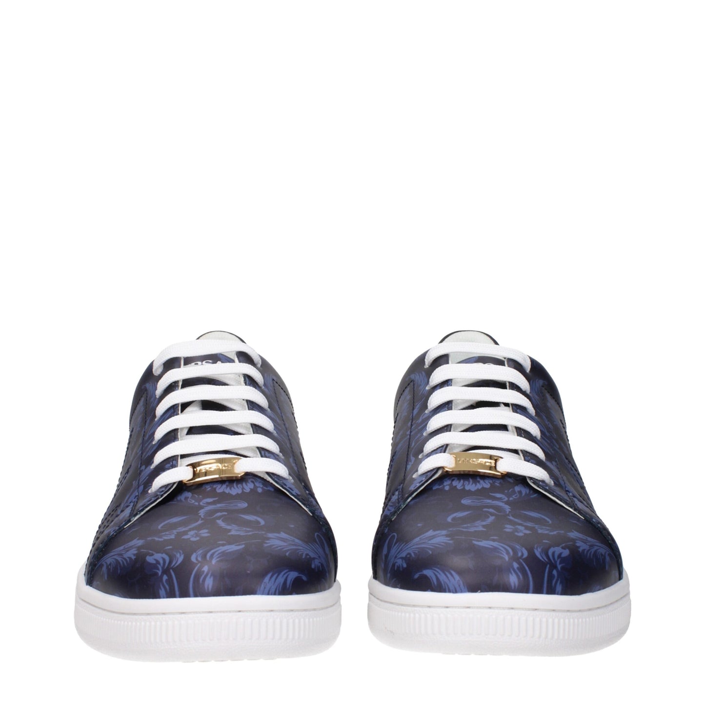 Versace Blue Leather Sneakers