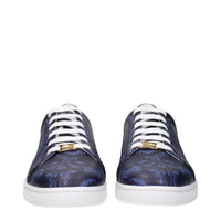 Versace Blue Leather Sneakers