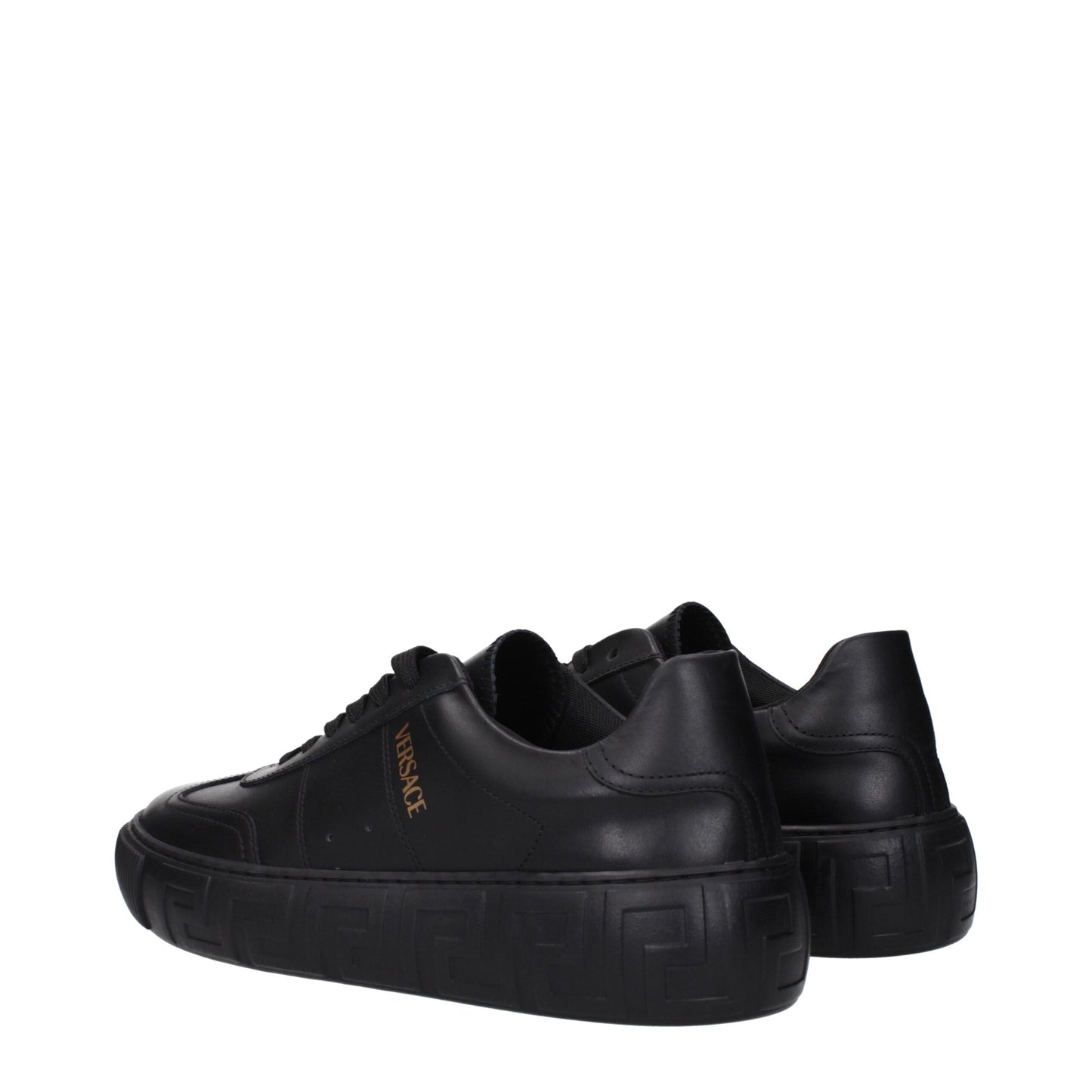 Versace Black Leather Sneakers