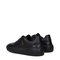 Versace Black Leather Sneakers