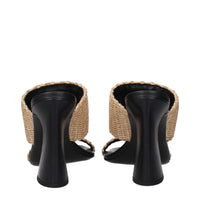 Versace Beige Raffia Sandal