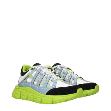 Versace White Fabric Sneakers