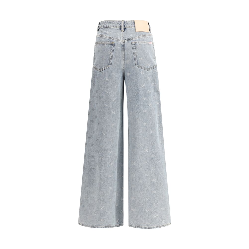 Self-Portrait Bow Diamond Jeans