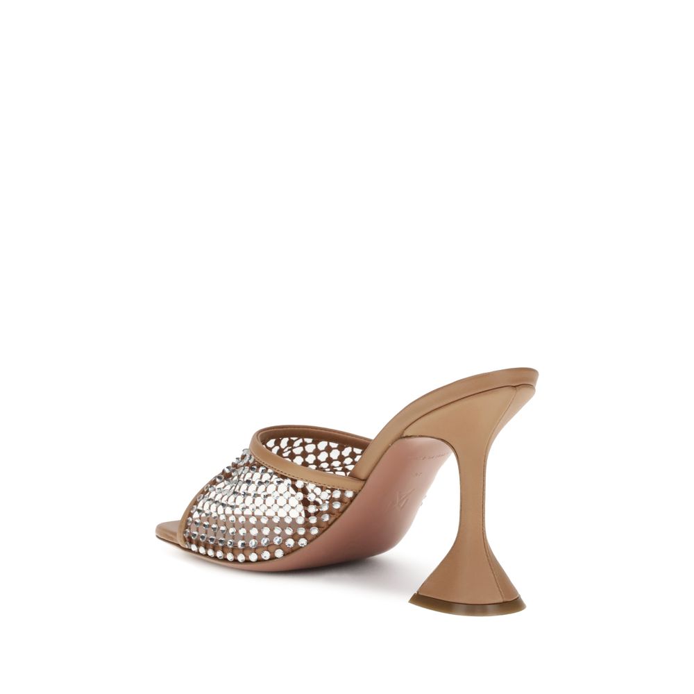 Amina Muaddi Lupita Crystal Sandals