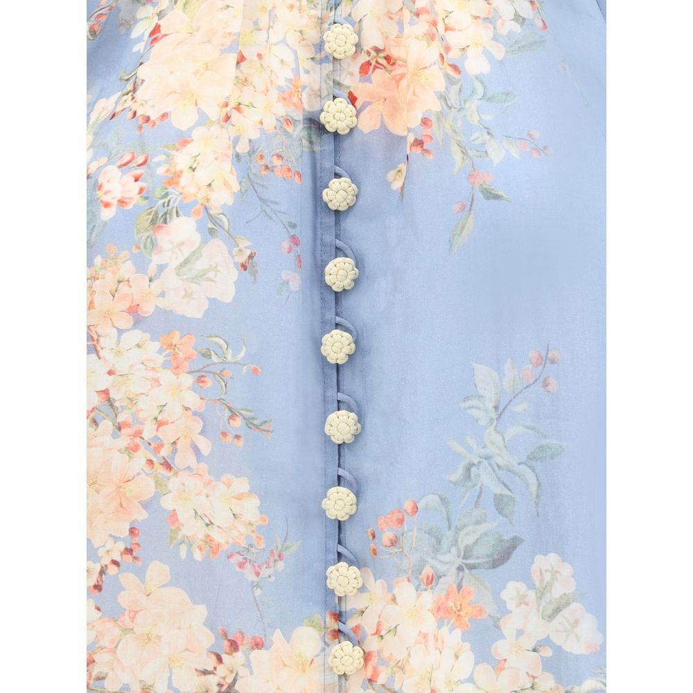 Zimmermann Cascadian Blouse with puff sleeves
