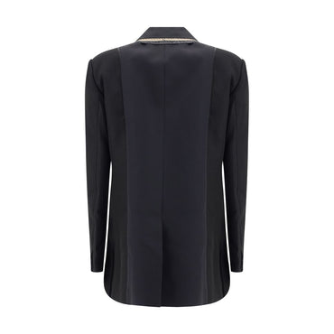 Sacai Double-breasted Blazer with double revers