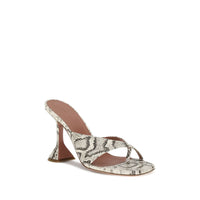 Amina Muaddi Python-patterned Shiona Sandals