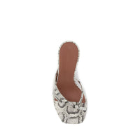Amina Muaddi Python-patterned Shiona Sandals