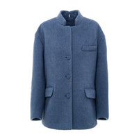 Gucci Light Blue Wool Jackets & Coat