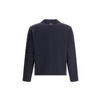 Thom Browne Double Face Full Zip Up Cardigan In Meri