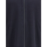 Thom Browne Double Face Full Zip Up Cardigan In Meri