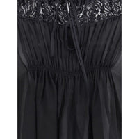 Chloé Silk georgette and lace Top