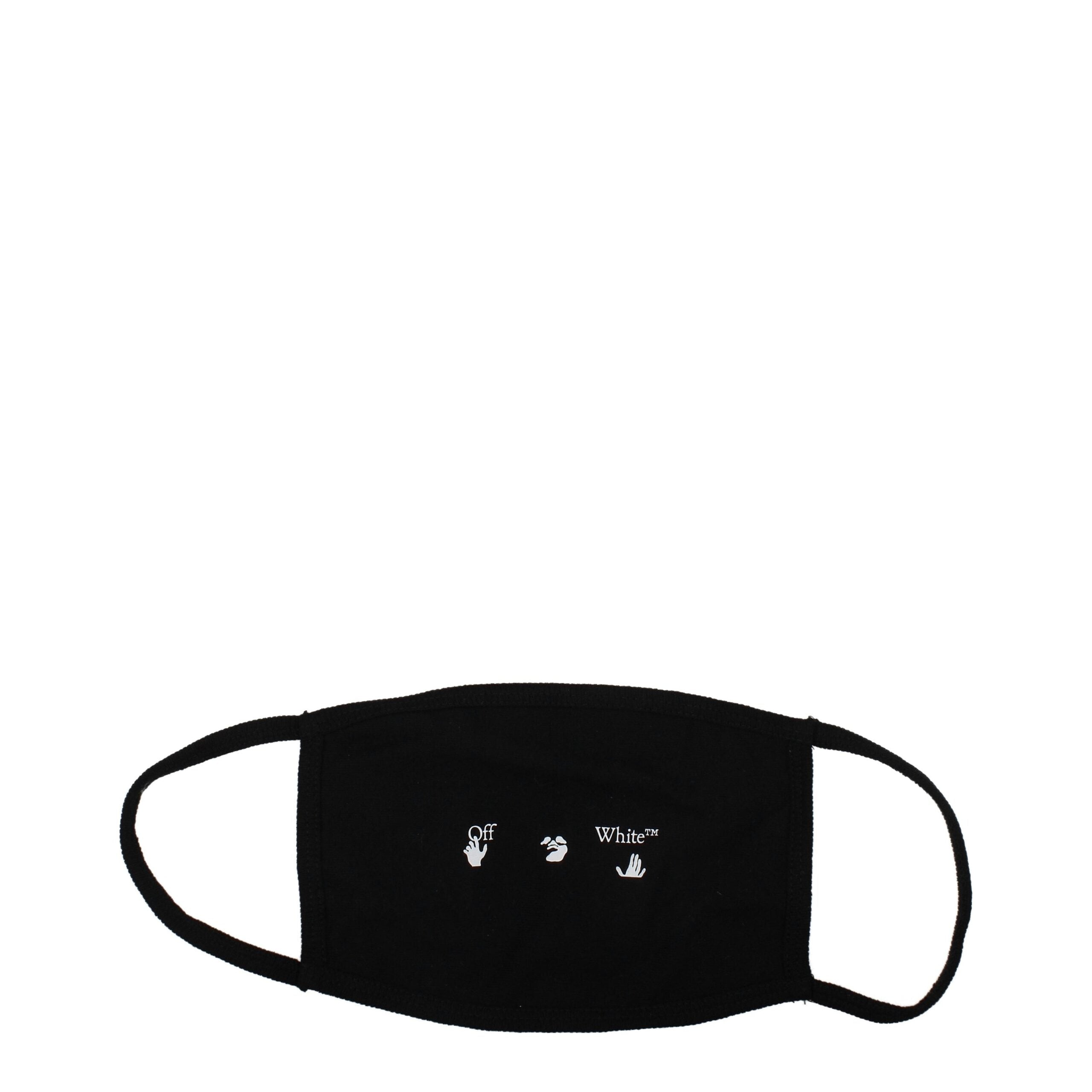 Off-White Black Cotton Facemasks