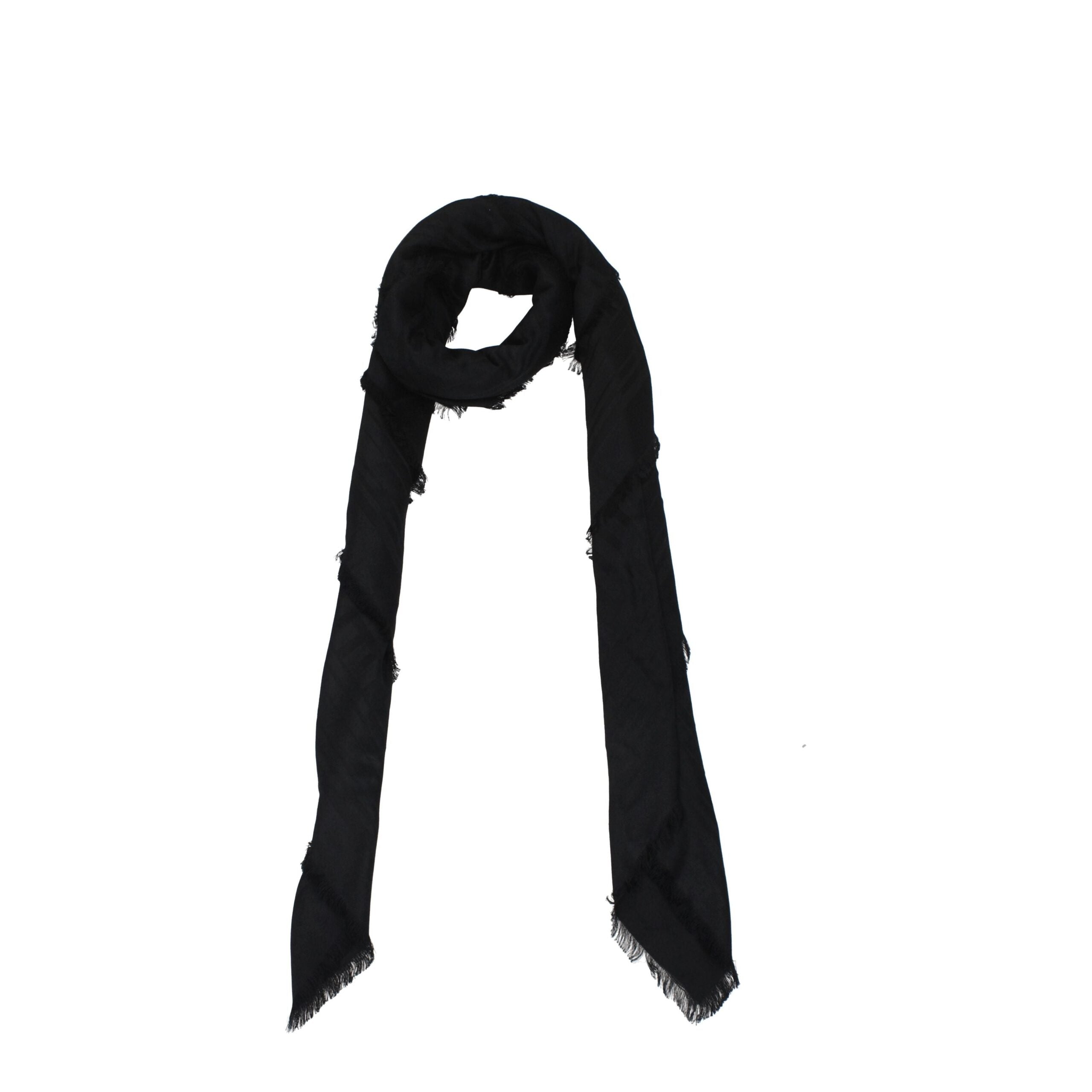 Balmain Black Viscose Foulards