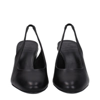 Max Mara Black Leather High Heel Pumps