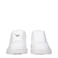 Burberry White Leather Low Tops
