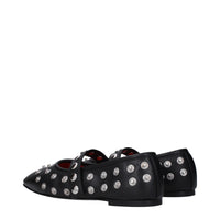Stella McCartney Black Leather Ballet Flats